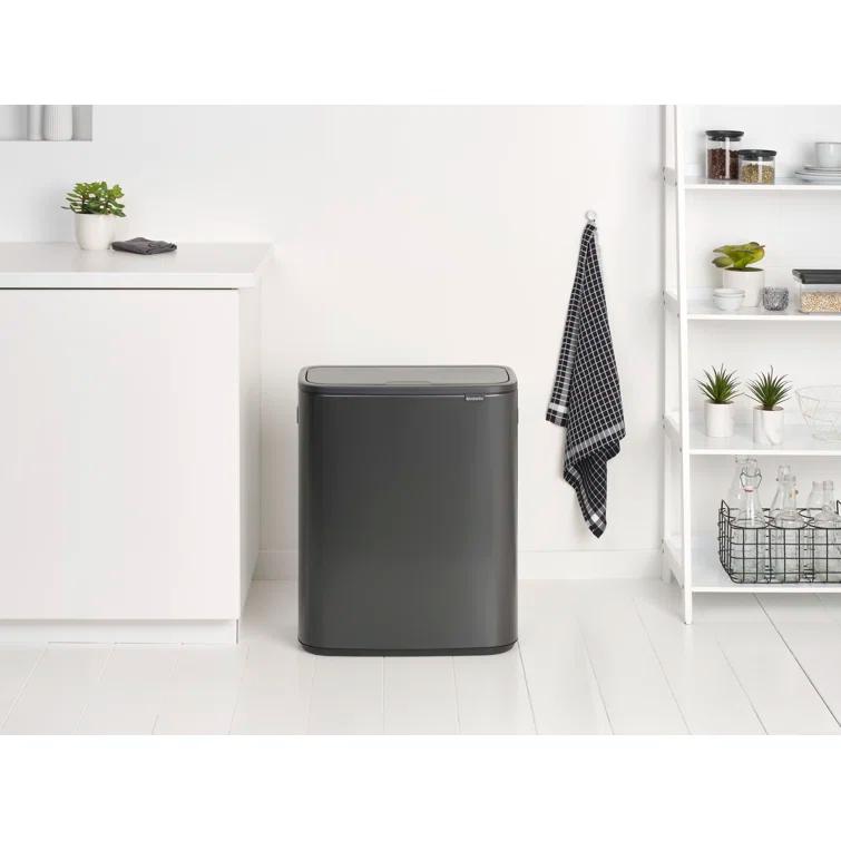 Brabantia Bo Touch Top Trash Can, 16 Gallon