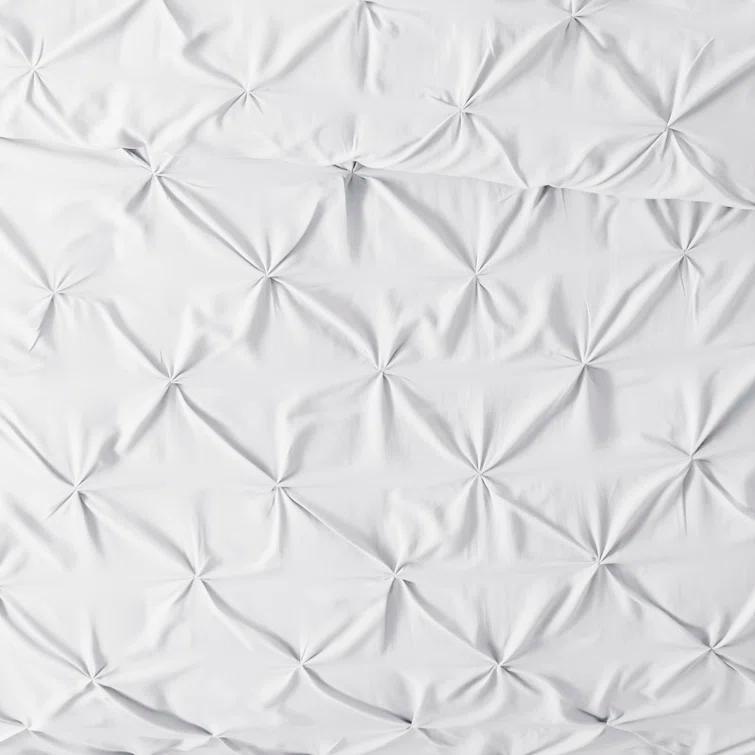 Becky Cameron Pinch Pleat Textured Duvet Cover Set & Reviews | Wayfair