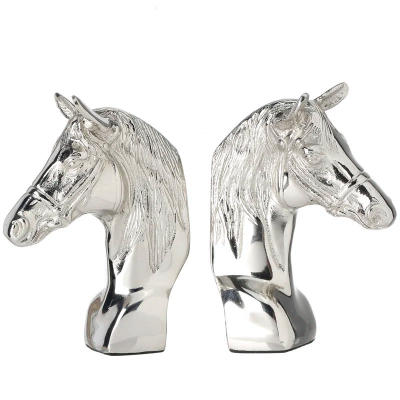 9" Highland Horsehead Bookends (Set of 2)