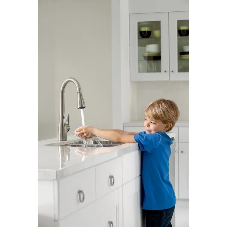 Moen Arbor One Handle Pulldown Kitchen Faucet Featuring Power Boost and Reflex