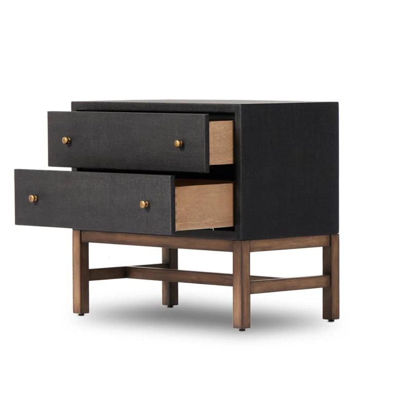 Birch Lane™ Hakana 2 - Drawer Raffia Nightstand