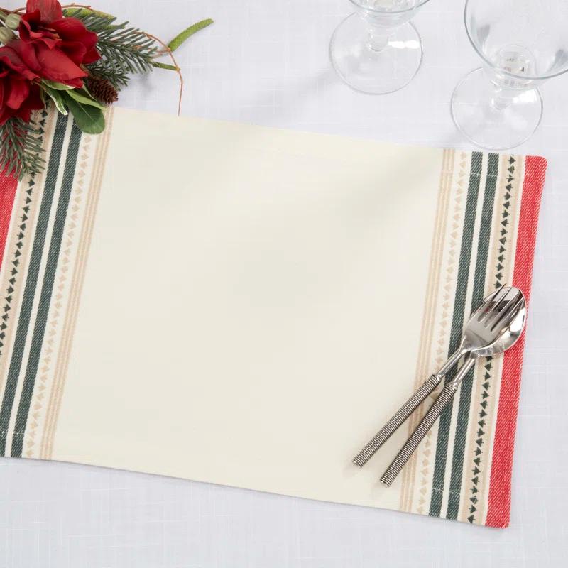 Saro Merry Pines Dobby Placemat (Set of 4)