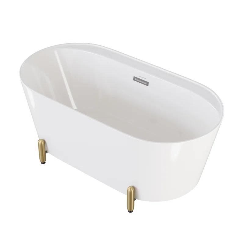 Swiss Madison Monaco 59" Freestanding Bathtub With Matte Black Stand SM-FB1002BG