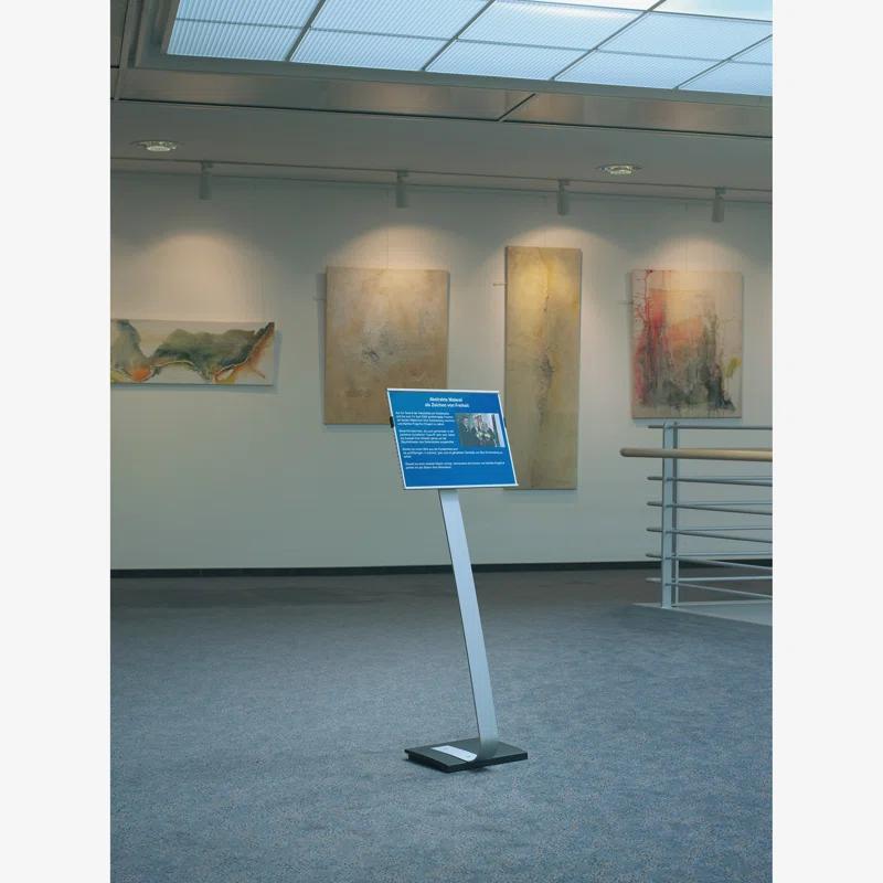 Info Sign Duo Floor Sign Stand For Letter-Size Inserts, 44-1/2" High