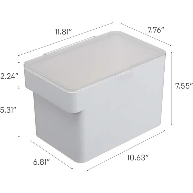 Yamazaki Home Airtight Pet Food Medium Storage Container With Transparent Lid, 1.6 gallons