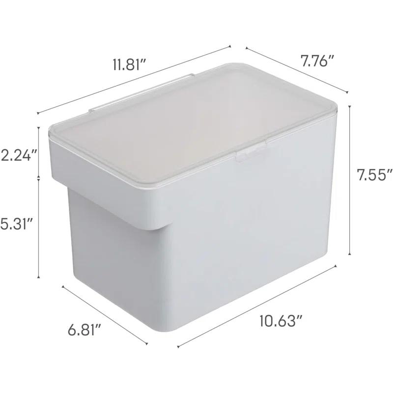 Yamazaki Home Airtight Pet Food Medium Storage Container With Transparent Lid, 1.6 gallons