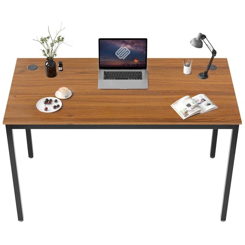 Eureka Ergonomic 47’’ Study Writing Computer Desk, Workstation With Cable Manager, Space Saving Office Home Desk With Multi Function, Gaming Desk Modern Industrial Style, Vintage Brown