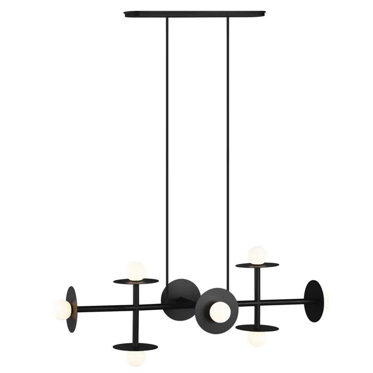 Nodes Large Linear Chandelier by Kelly Wearstler - Black