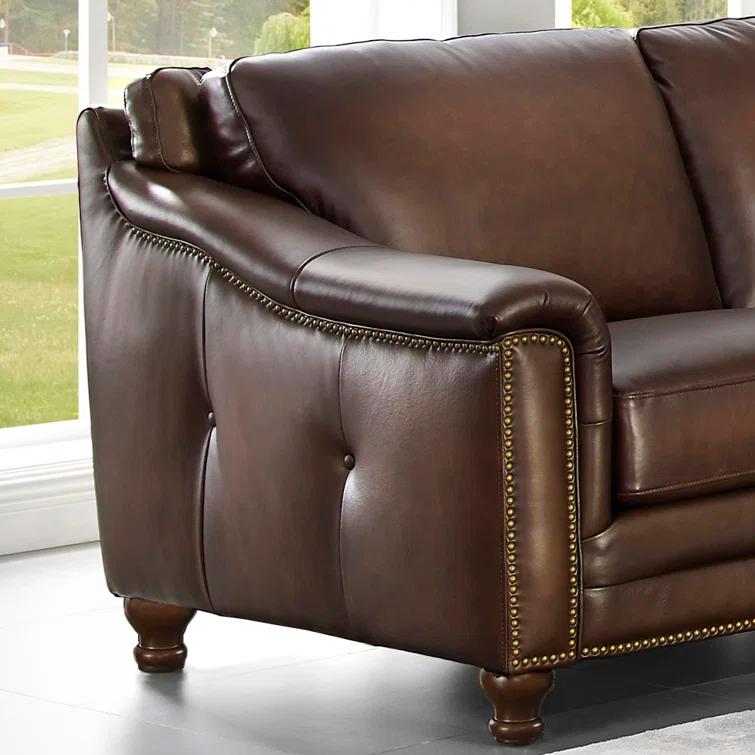 HYDELINE Belfast Leather Sectional
