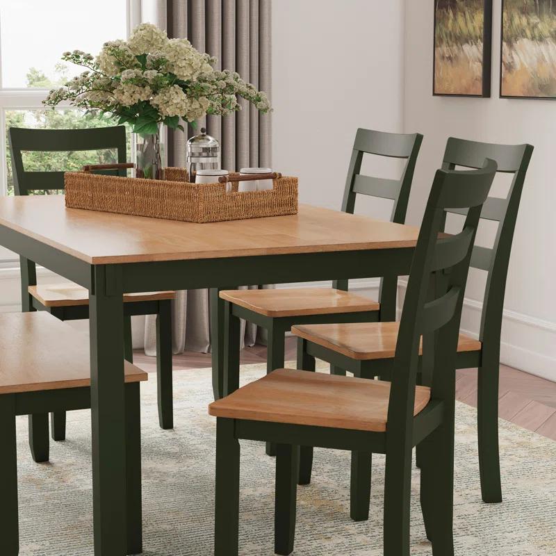 Lark Manor™ Malkin Dining Table With 4 Chairs And Bench, Set Of 6