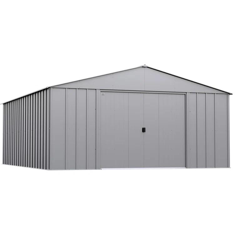 Arrow 14 ft. W x 17 ft. D Galvanized Steel Storage Shed