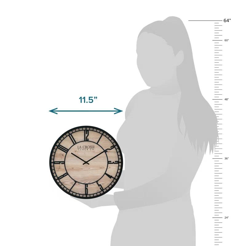 La Crosse Technology 11.5" Quartz Floating Dial Wall Clock