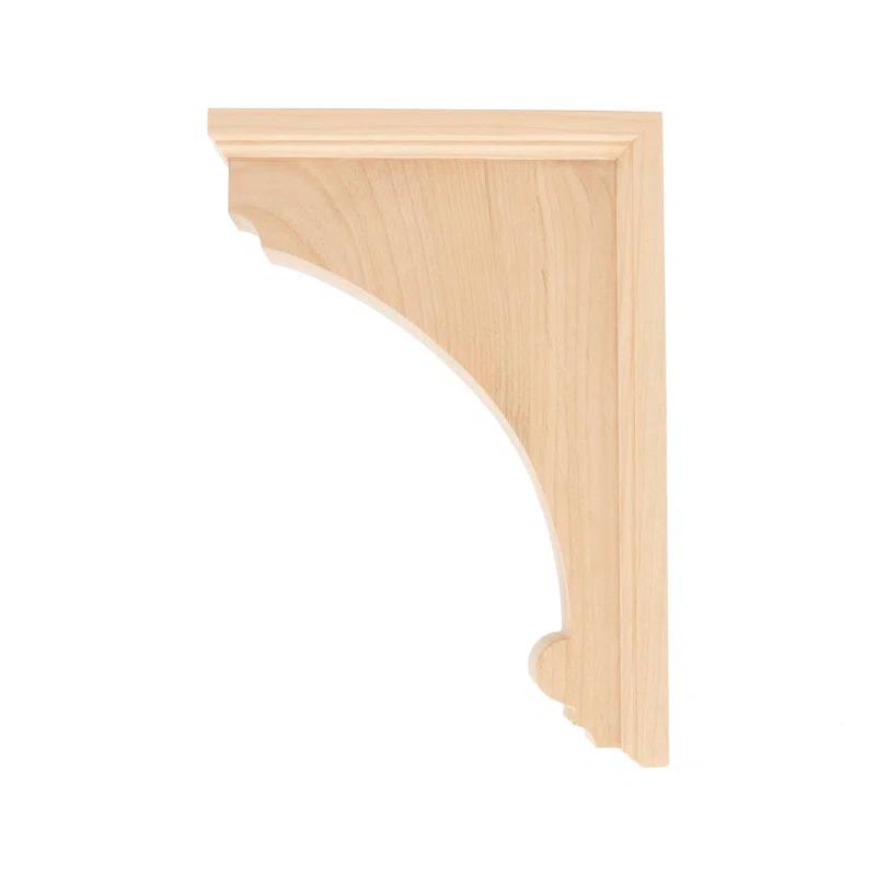Architectural Products by Outwater L.L.C. 10 in x 2-1/8 in x 7 in Unfinished Small Solid Traditional Plain Wood Backet Corbel
