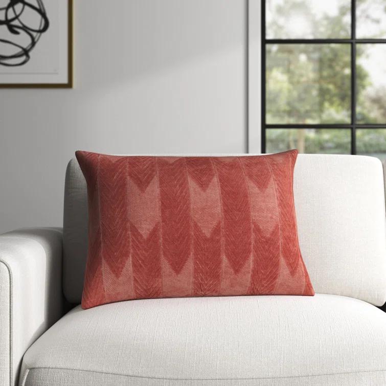 Ryans Embroidered Cotton Lumbar Throw Pillow