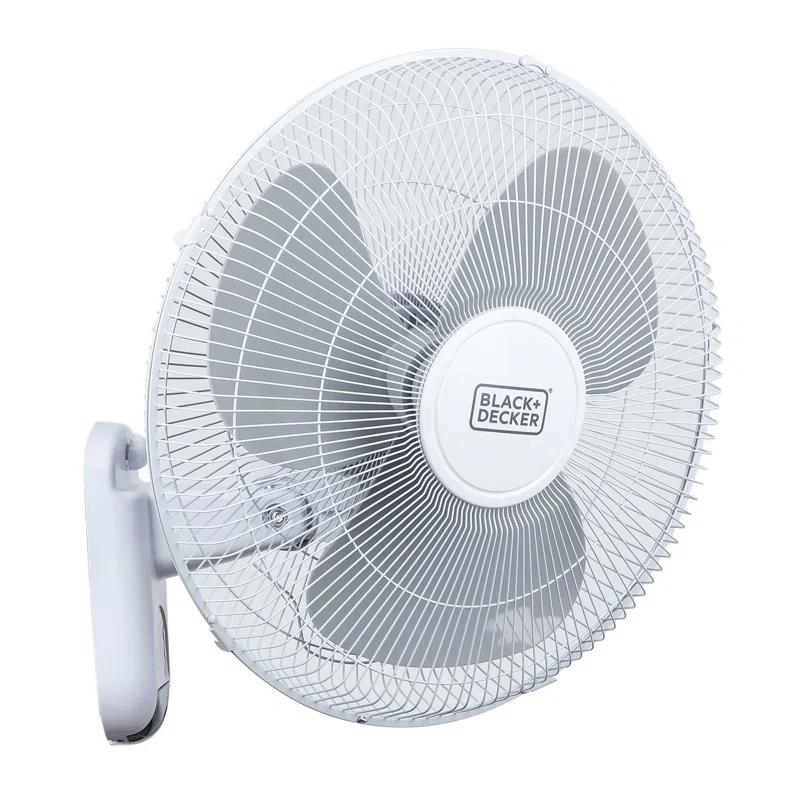 BLACK+DECKER BFP Series BLACK+DECKER 16" Wall Fan with Remote Control, Oscillating Fan with 3 Speed Settings