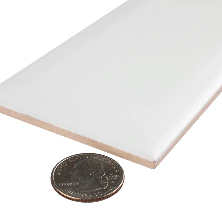 Merola Tile Crown Heights 3" x 6"Beveled Ceramic Subway Wall Tile