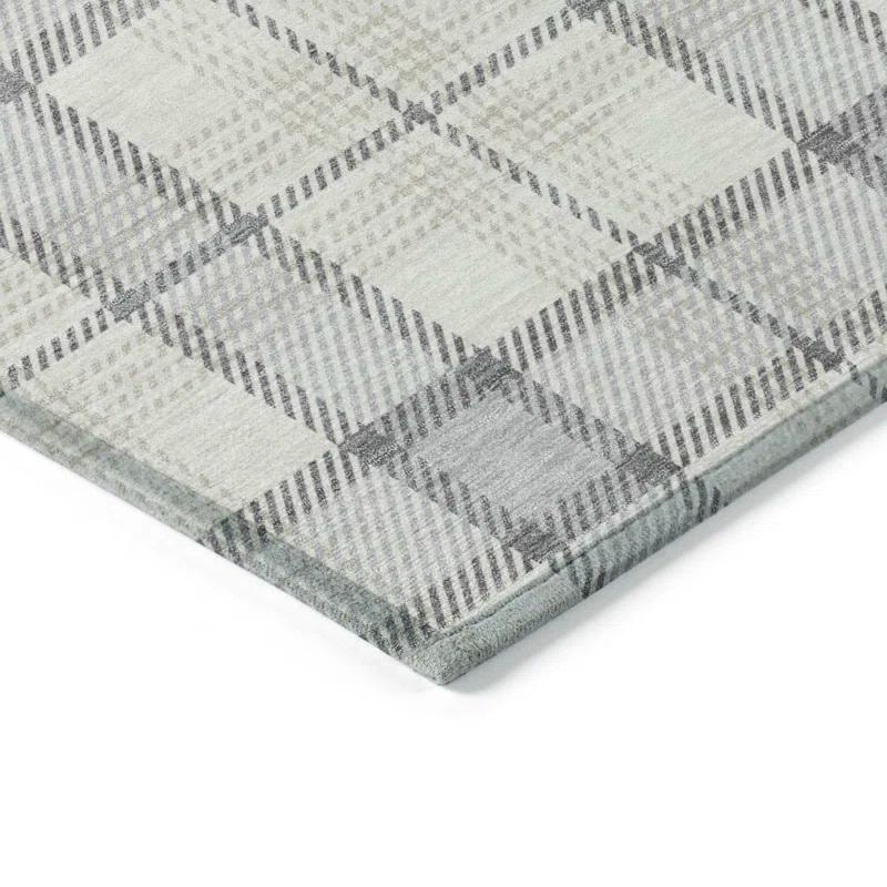 Machine Washable Indoor/Outdoor Chayden ACN1052 Silver Rug