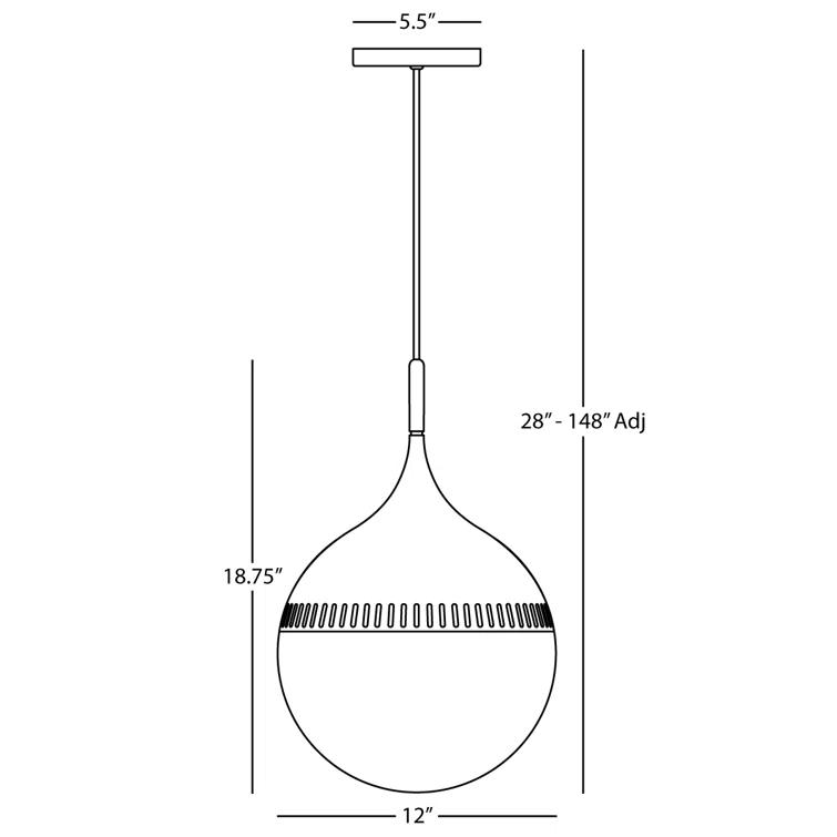 Jonathan Adler Rio 1 - Light Single Pendant