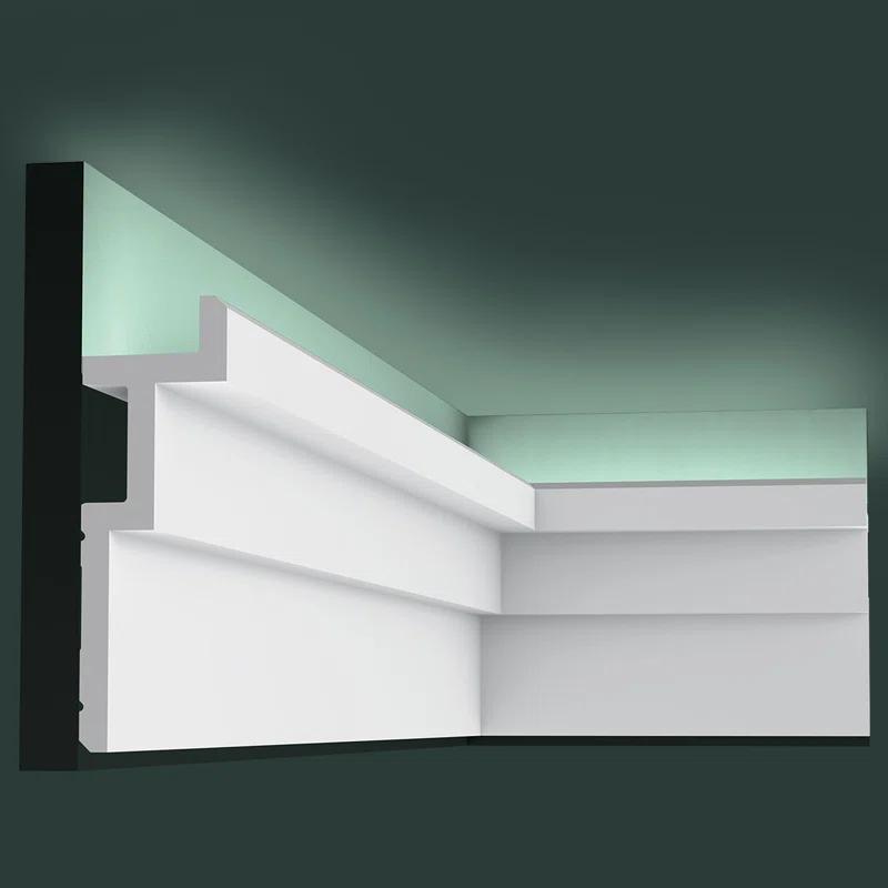 Orac Decor 2 in x 7-1/4 in x 78-3/4 in Primed White Plain Polyurethane Crown Moulding