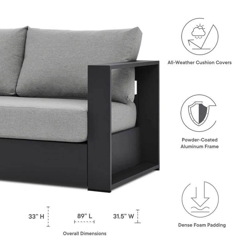 Modway Tahoe Outdoor Patio Powder-Coated Aluminum Sofa
