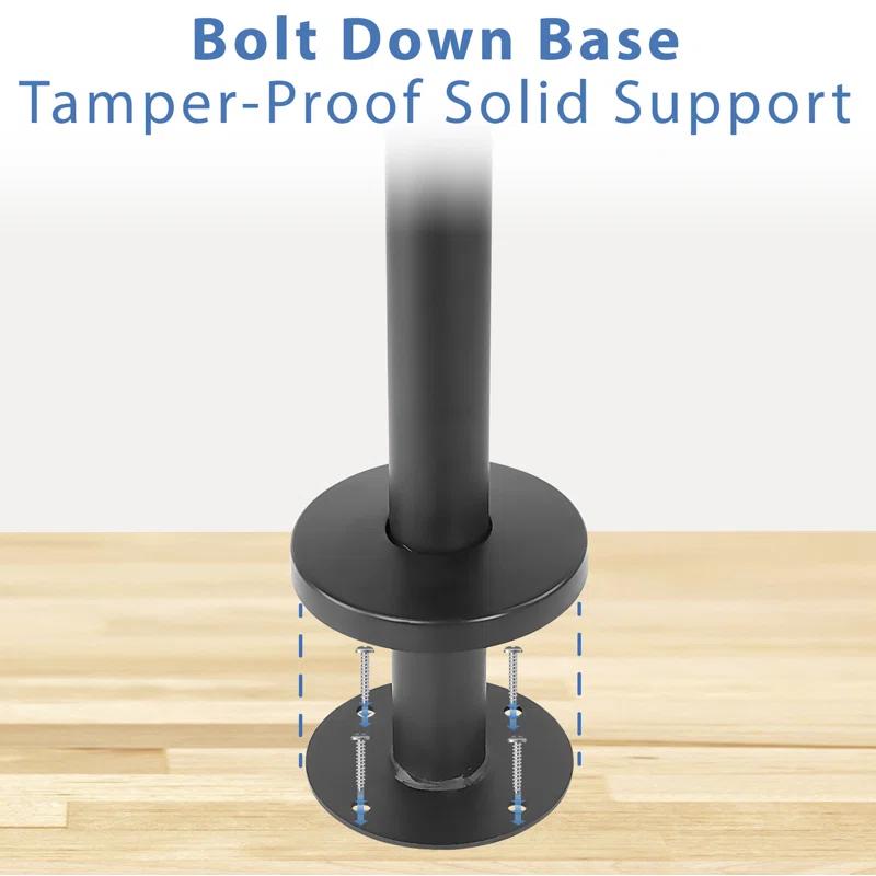 Mount-it Mount-It! Bolt Down TV Stand | Heavy Duty Swivel Table Top Desktop Mount For  32" - 55" VESA TVs