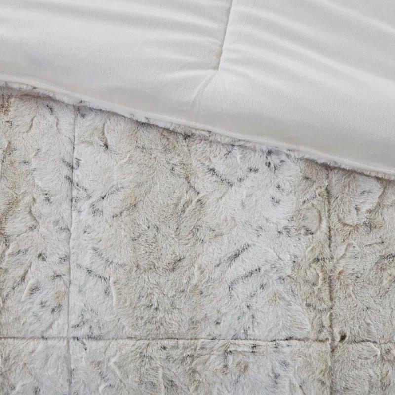 Madison Park Zuri Faux Fur Comforter Set