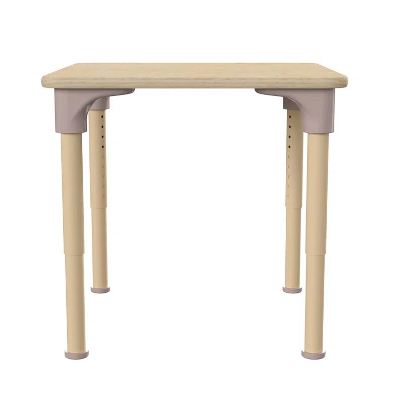 Bright Beginnings Bright Beginnings Commercial Grade Adjustable Height Square Wooden Classroom Table