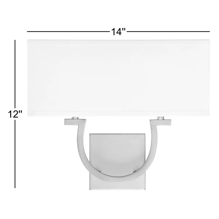 Willa Arlo™ Interiors Carlisle 2 - Light Dimmable Armed Sconce in Polished Nickel