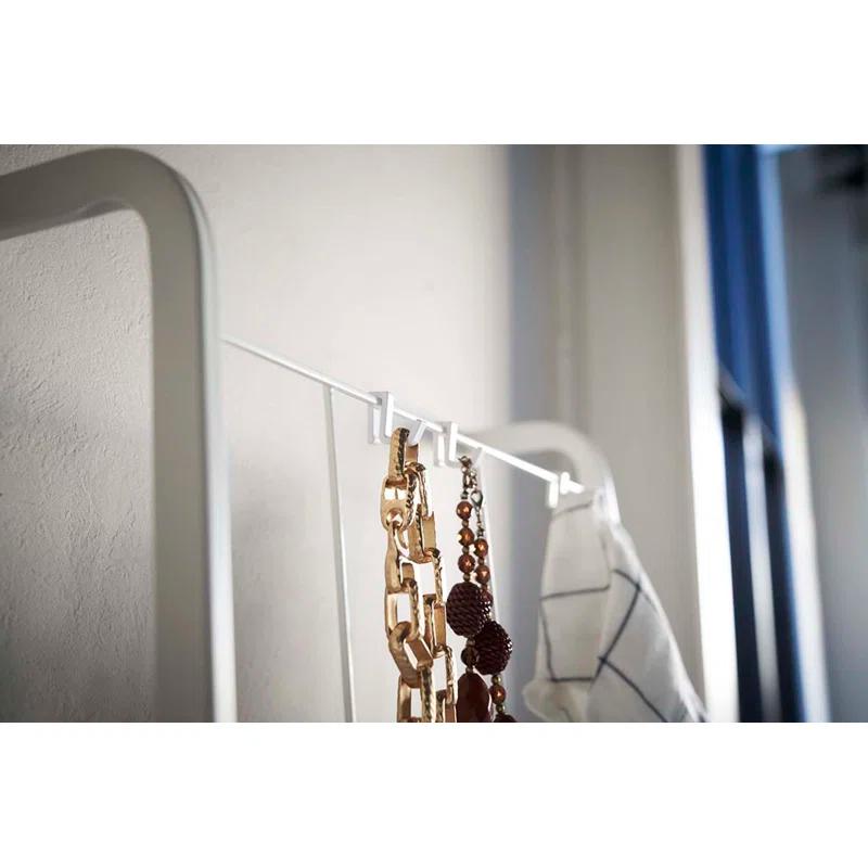 Tower Yamazaki Home Grid-Panel Leaning Ladder, Modern Storage Rack For Bedroom Or Bathroom, Steel