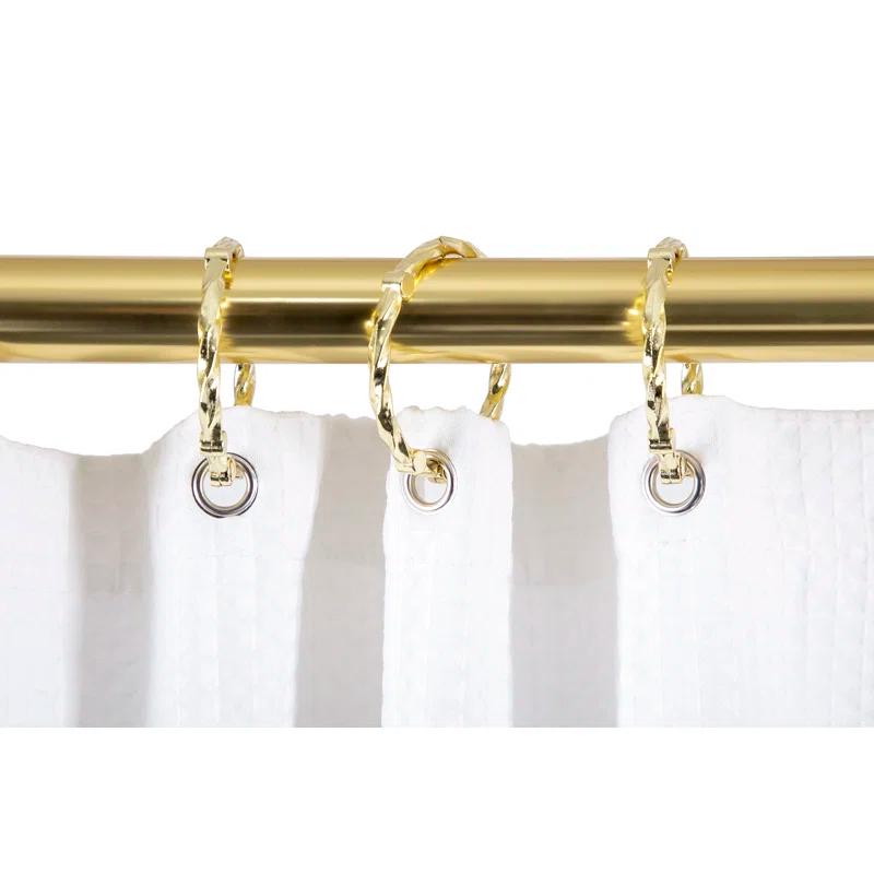 Utopia Alley Aluminum 61" D-Shape Fixed Shower Curtain Rod