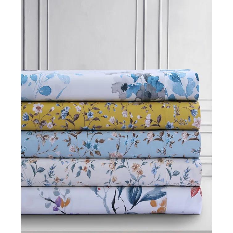 Azores Home Sateen Floral Sheet Set