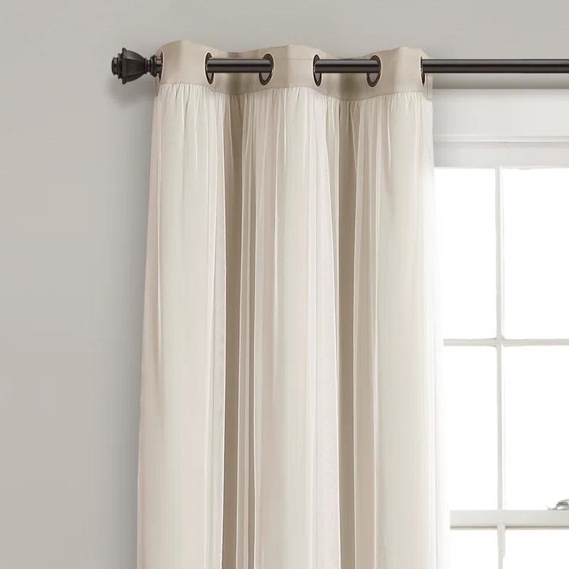 Lush Decor Polyester Blackout Curtain Pair (Set of 2)