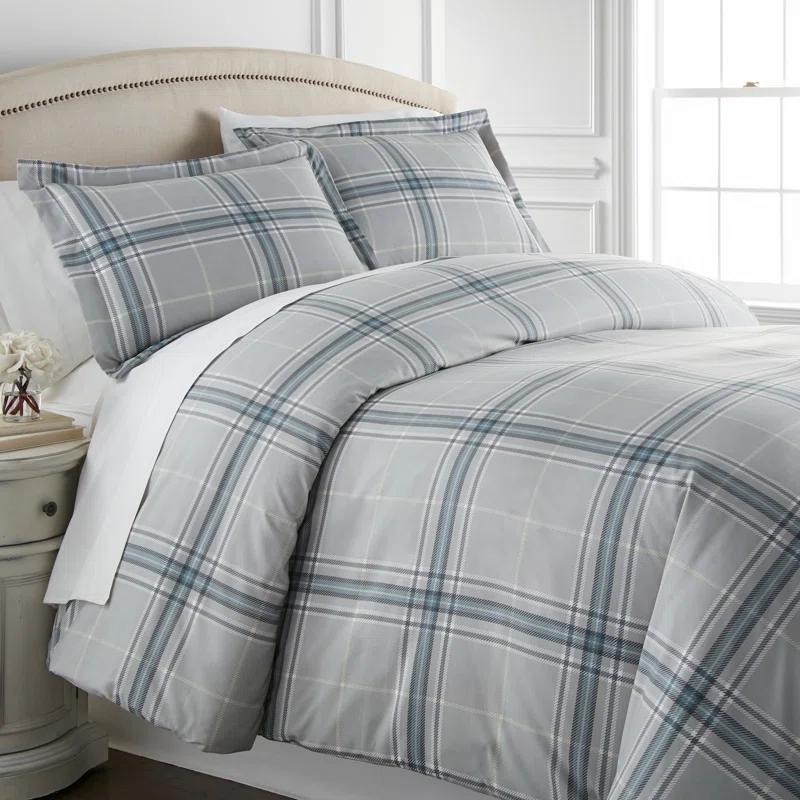 SouthShore Fine Linens Vilano Plaid Oversized Microfiber Duvet Cover Set by Southshore Fine linens
