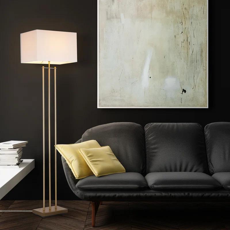 Novogratz Soho 62'' Matte Brass Floor Lamp