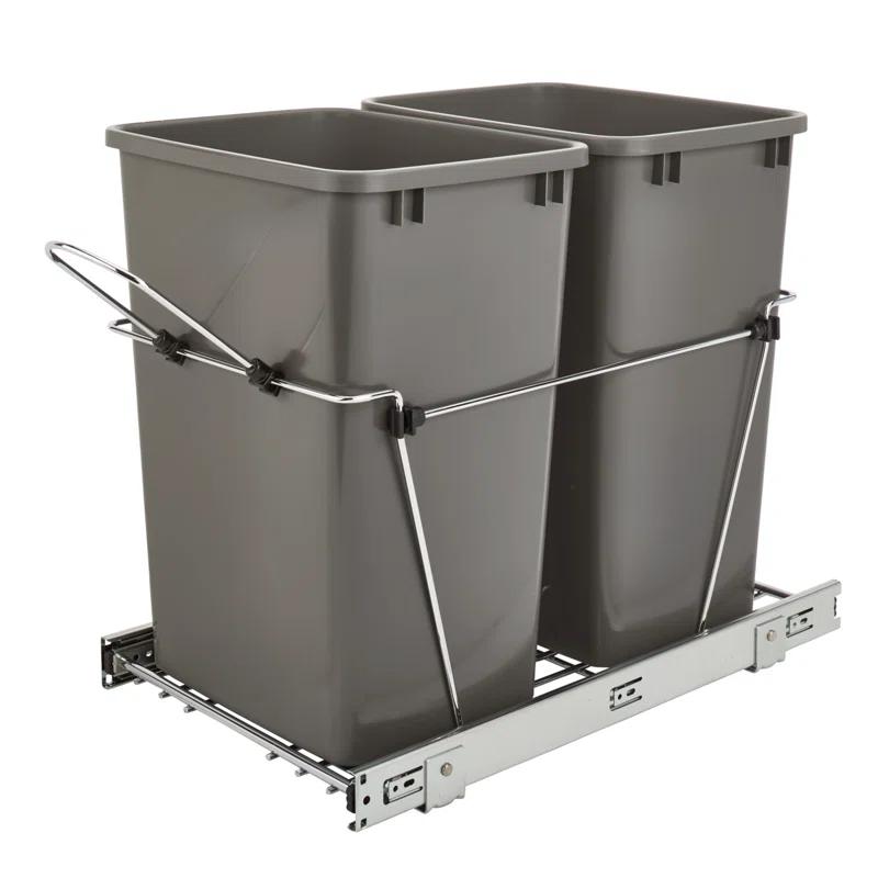 Double Sliding Pull-Out Waste Bin Containers