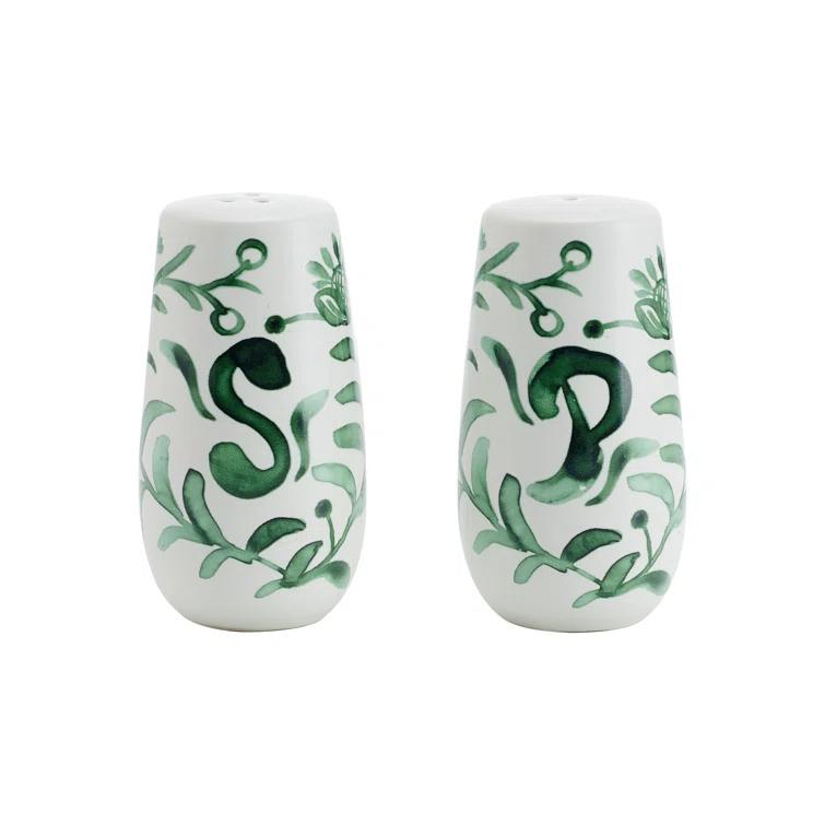 Fitz and Floyd Fitz And Floyd Green Sicily Serve Bowl/Salt & Pepper Set