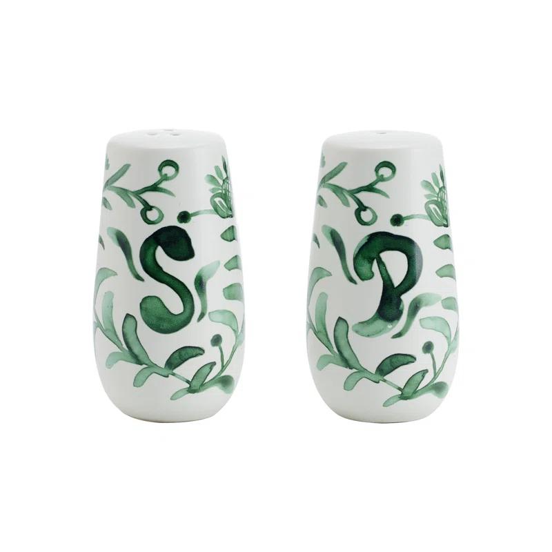 Fitz and Floyd Fitz And Floyd Green Sicily Serve Bowl/Salt & Pepper Set