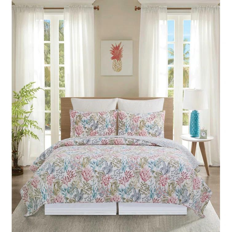 C&F Home Delphina Cotton Percale Reversible Quilt Set