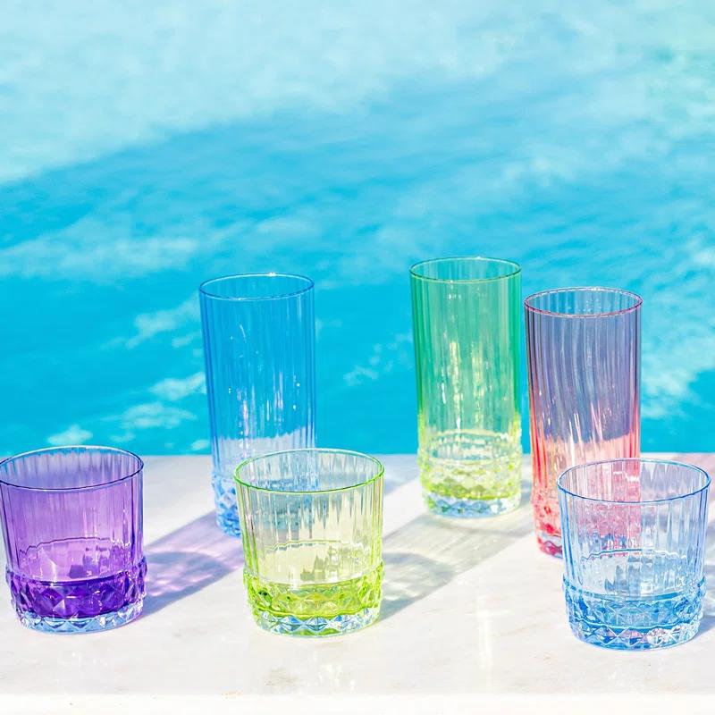 Deco 12oz. Handmade Drinking Glass