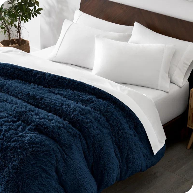 Bare Home Shaggy Fleece Plush Duvet Cover