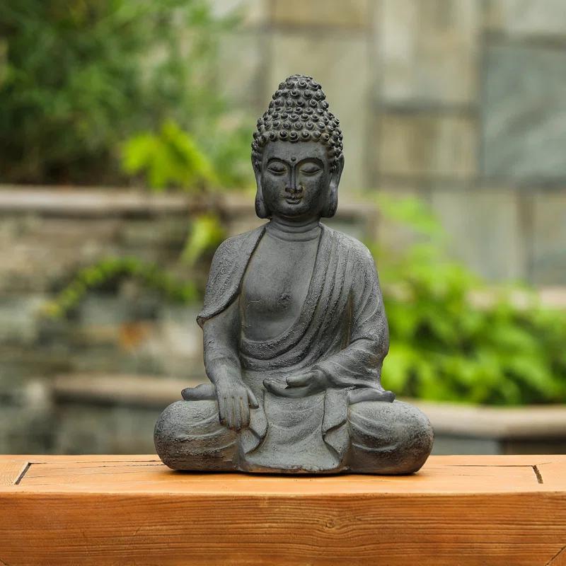 Mistana™ Eslinger Buddha Magnesium Oxide Garden Statue