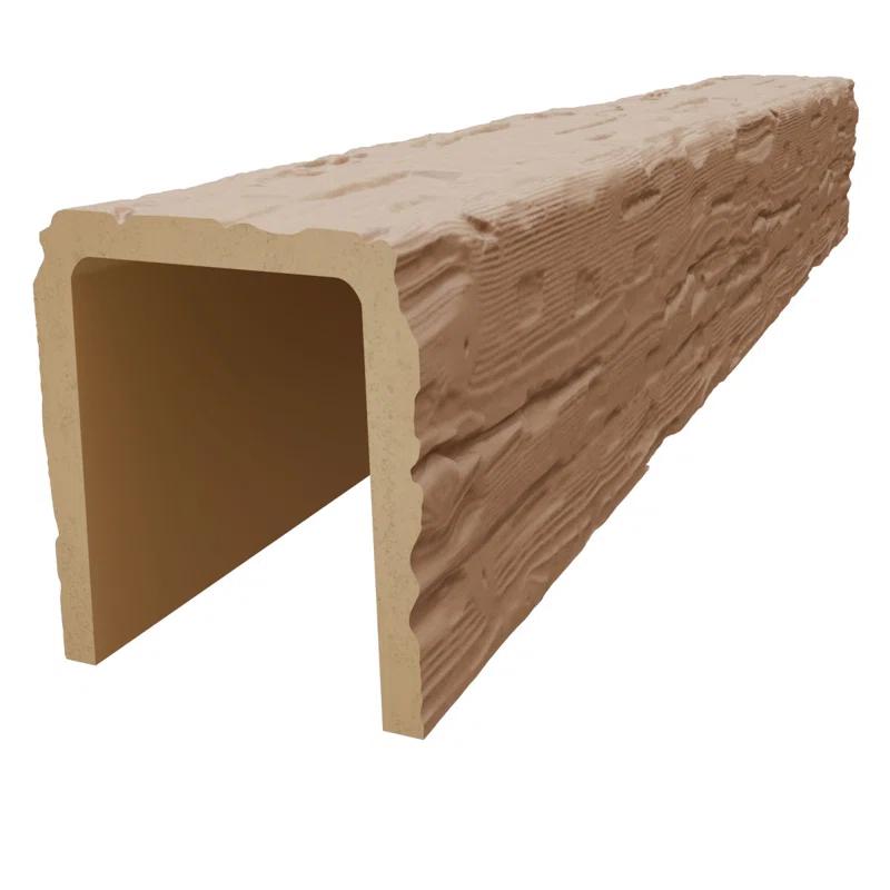 Ekena Millwork Salvaged Timber HeritageTimber Faux Wood 3-Sided Ceiling Beam (U-Beam)