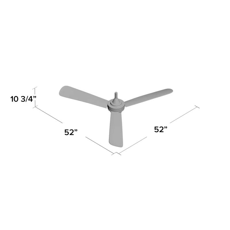 Minka Aire 52" Rudolph 3-Blade Propeller Ceiling Fan with Wall Control