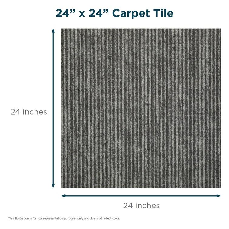 Shaw Apollo 24-in x 24-in Multi-Level Loop Adhesive Carpet Tile (48-sq ft)