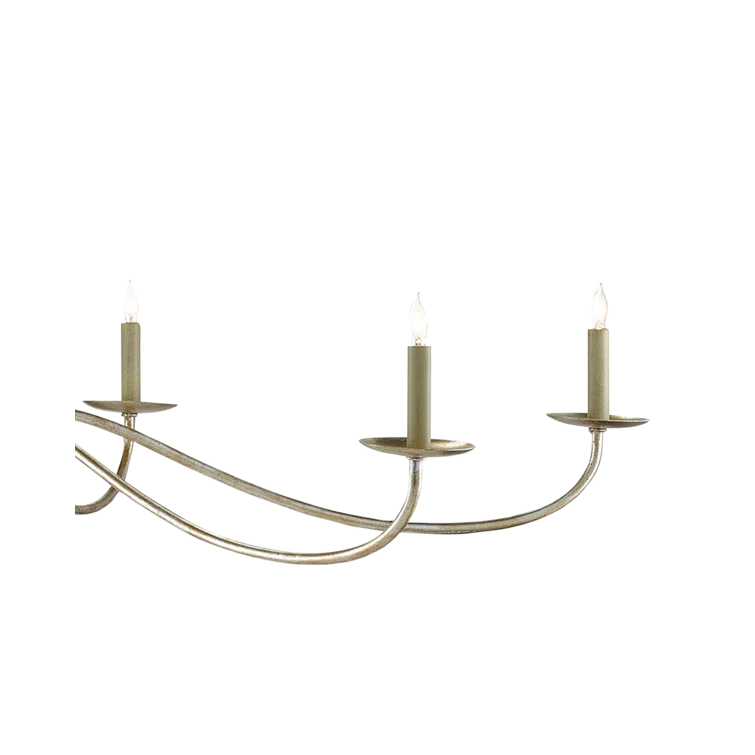 Saxon Silver Granello 6-Light Candle Chandelier