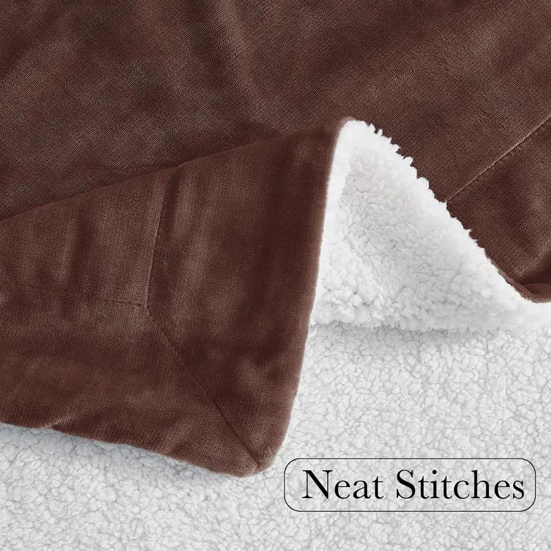 IMPERIAL HOMEWARE LONDON LIMITED Sherpa Fleece Fur Thick Reversible Blanket Throw