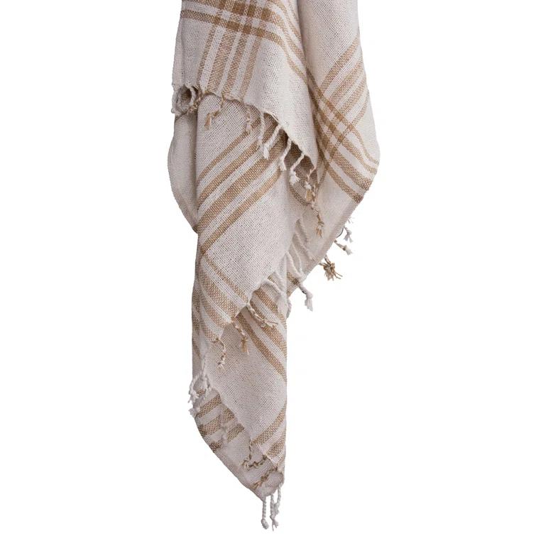 HomeRoots Brown Woven 100% Poly Pet Throw Blanket