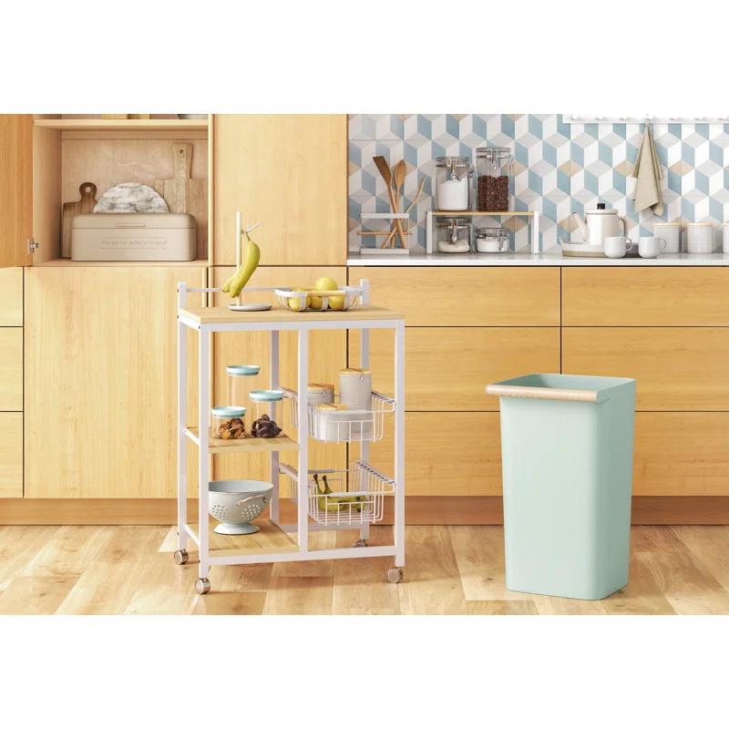 Como Yamazaki Home Slim Square Trash Can Garbage Waste Basket For Bathroom or Kitchen, 2.5 gallons