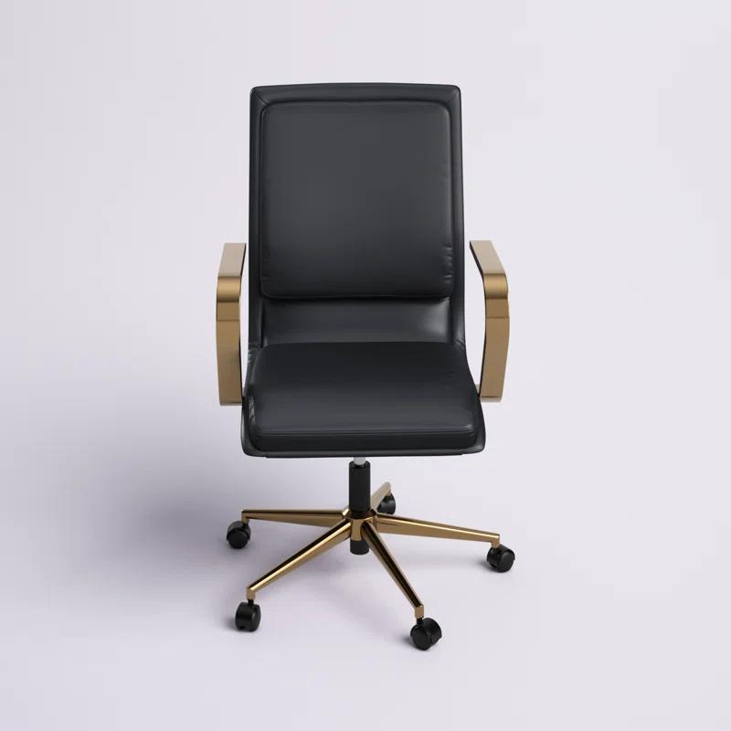 Flash Furniture Mid-Back Designer Upholstered Swivel Executive Office Chair with Armrests by Flash Furniture
