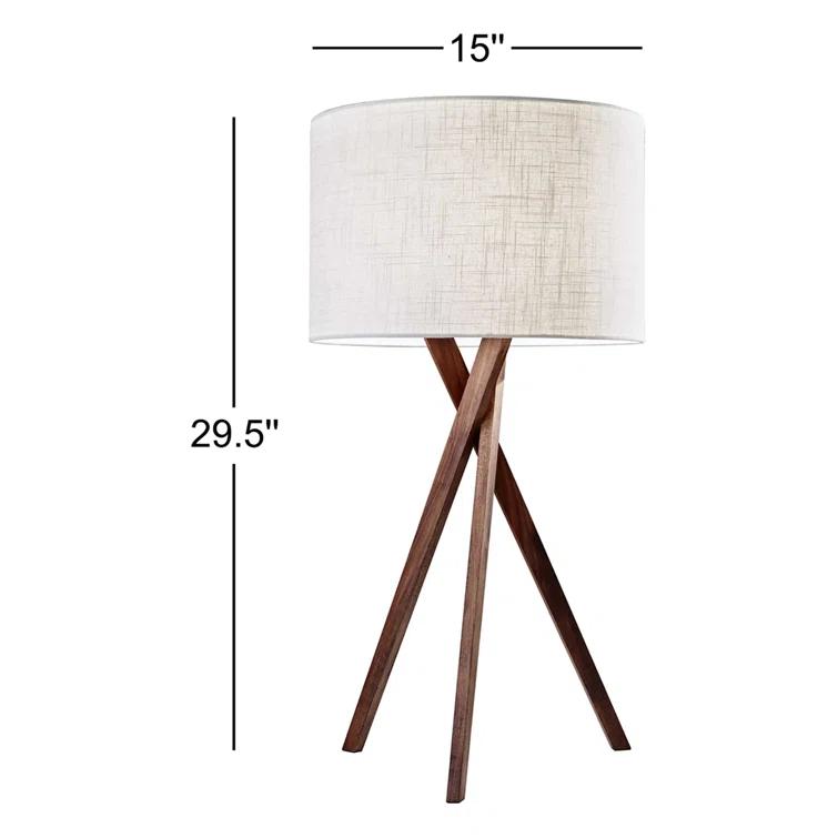 Harcourt Solid Wood Tripod Lamp